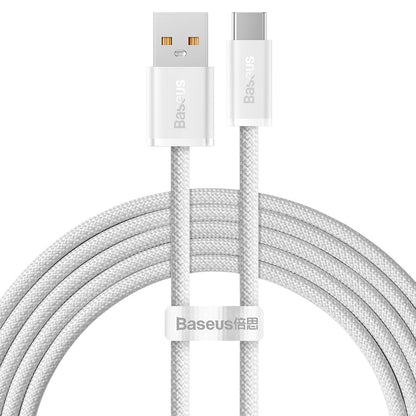 Data and Charging Cable USB-A - USB-C Baseus Dynamic Series, 100W, 2m, White CALD000702