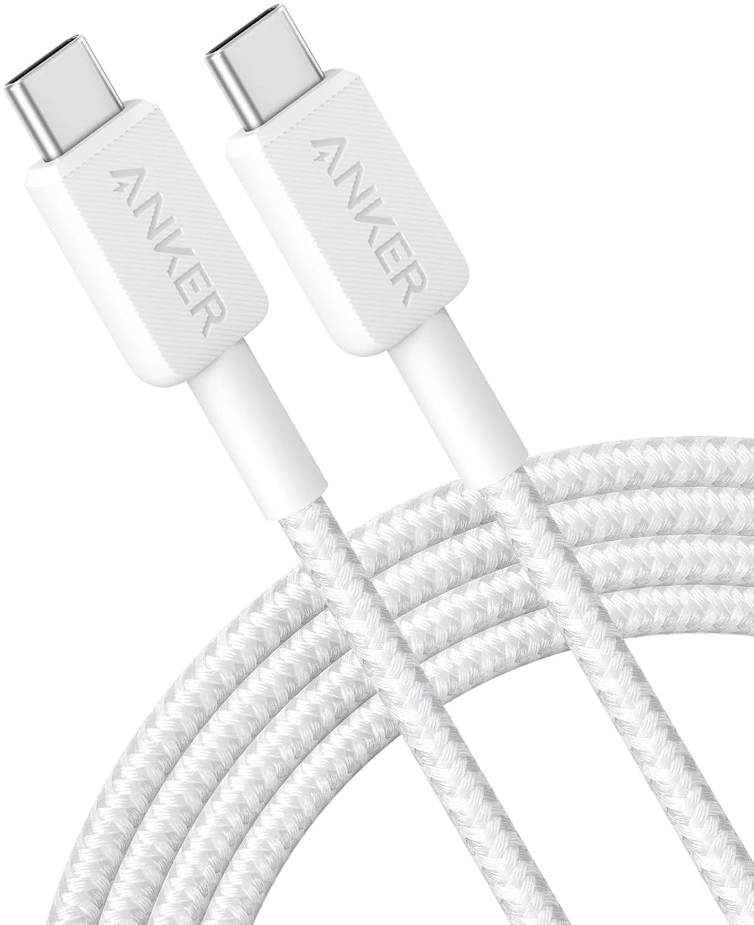 Data and Charging Cable USB-C - USB-C Anker 322, 60W, 1.8m, White A81F6G21