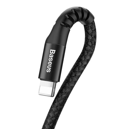 Baseus Fish Eye Spring USB-A - Lightning Data and Charging Cable, 18W, 1m, Black CALSR-01