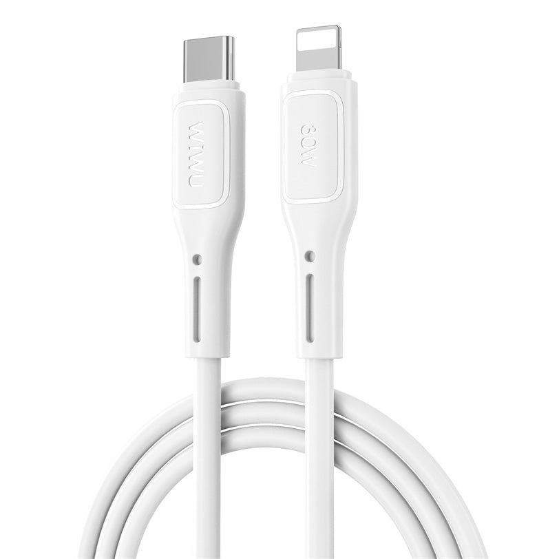 USB-C - Lightning Data and Charging Cable WiWu Wi-C043E Starlink, 30W, 1m, White