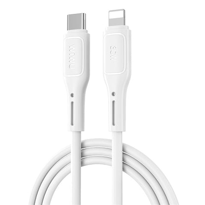 USB-C - Lightning Data and Charging Cable WiWu Wi-C043E Starlink, 30W, 1m, White