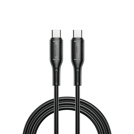 USB-C Data and Charging Cable - USB-C WiWu Wi-C043E Starlink, 60W, 1m, Black