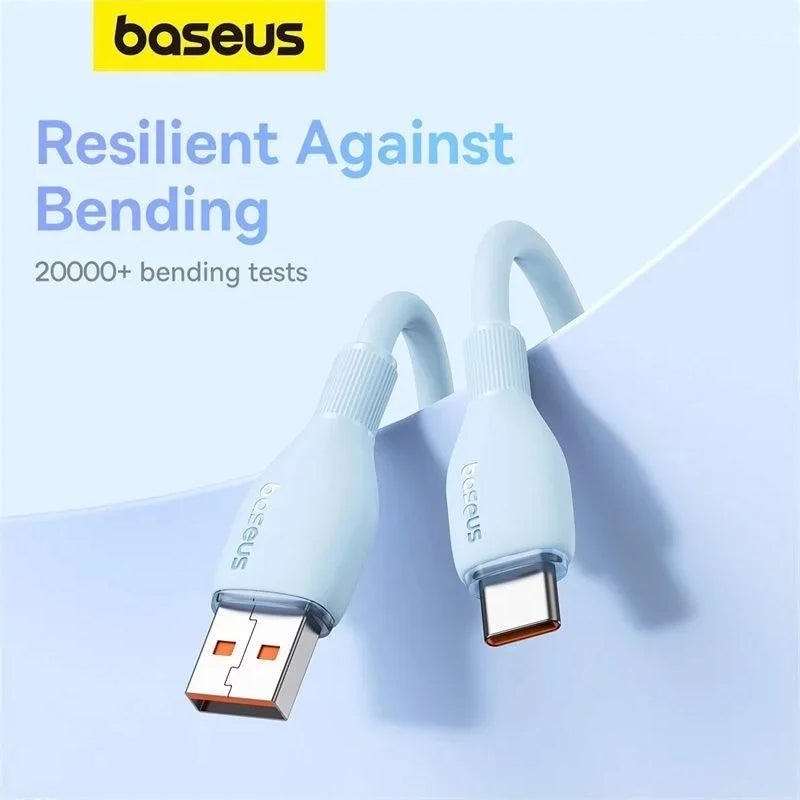 USB-A to USB-C Baseus Pudding Data and Charging Cable, 100W, 1.2m, Blue P10355703311-00