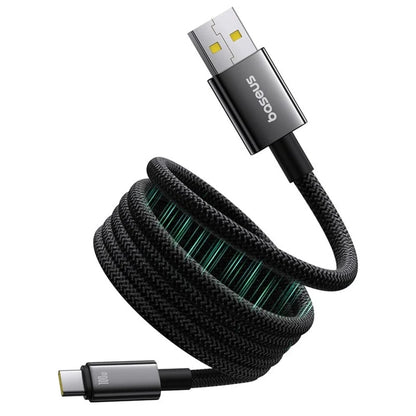 Baseus Tungsten Gold USB-A to USB-C Data and Charging Cable, 100W, 1m, Black P10319805111-02