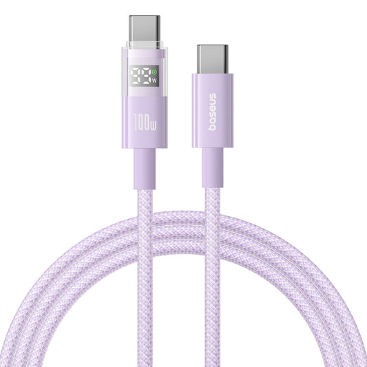 USB-C to USB-C Data and Charging Cable Baseus Display 2, 100W, 1m, Purple P10382702511-00