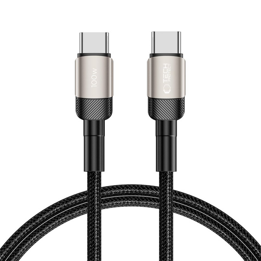 USB-C Data and Charging Cable - USB-C Tech-Protect Ultraboost EVO, 100W, 1m, Silver
