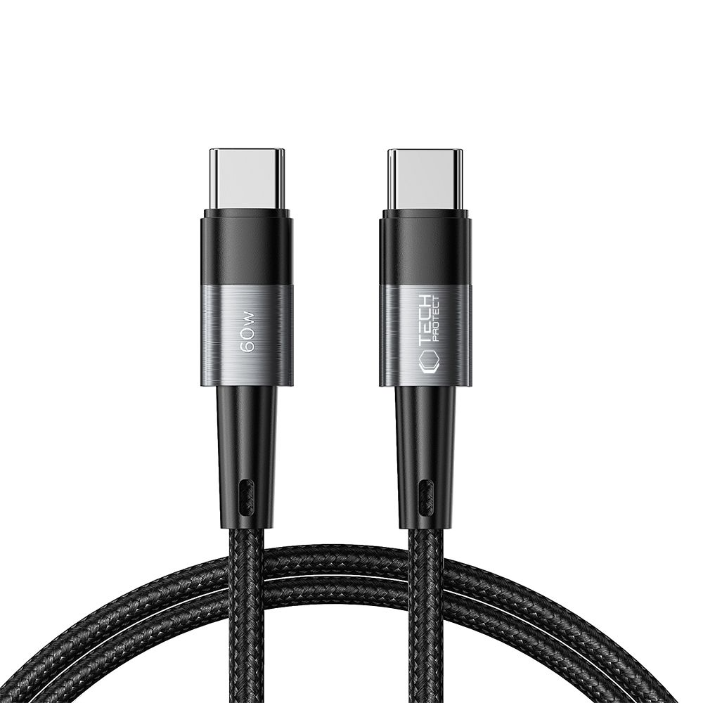 USB-C Data and Charging Cable - USB-C Tech-Protect Ultraboost, 60W, 1m, Gray