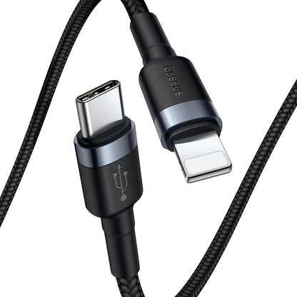 Baseus Cafule USB-C - Lightning Data and Charging Cable, 18W, 1m, Gray CATLKLF-G1