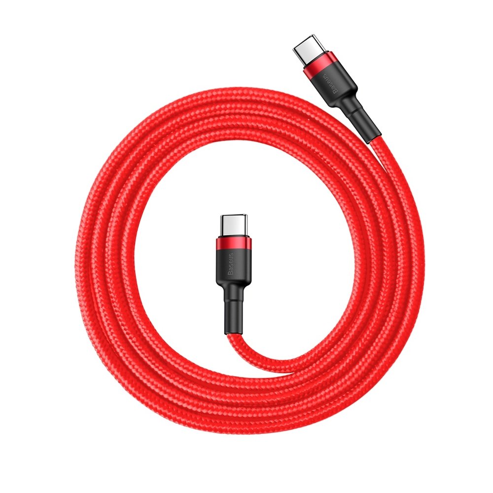 Baseus Cafule USB-C - USB-C Data and Charging Cable, 60W, 1m, Red CATKLF-G09