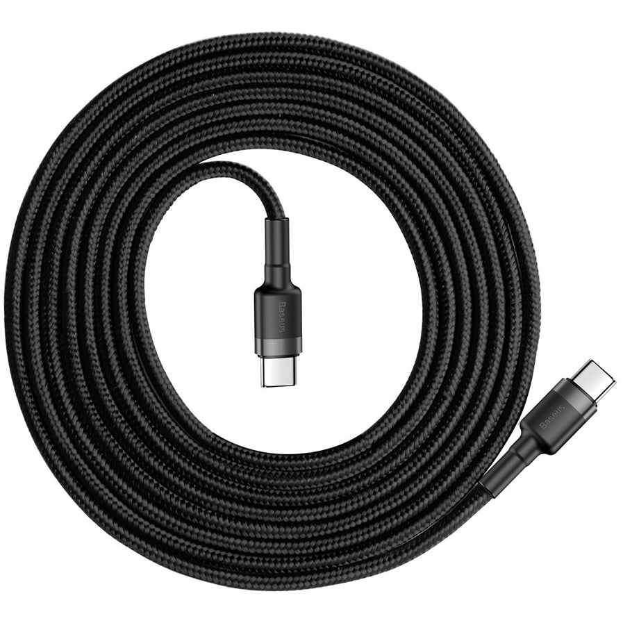 Data and Charging Cable USB-C - USB-C Baseus Coffee, 60W, 2m, Black CATKLF-HG1