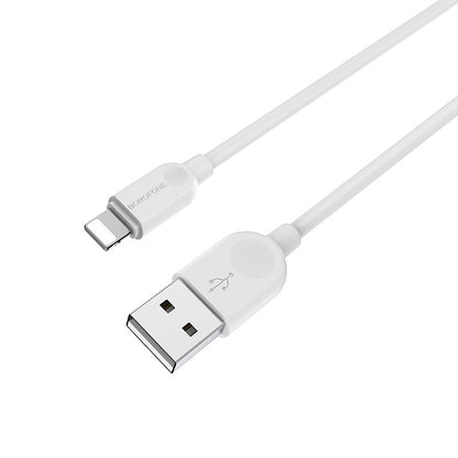 Borofone BX14 LinkJet USB-A - Lightning Data and Charging Cable, 18W, 1m, White