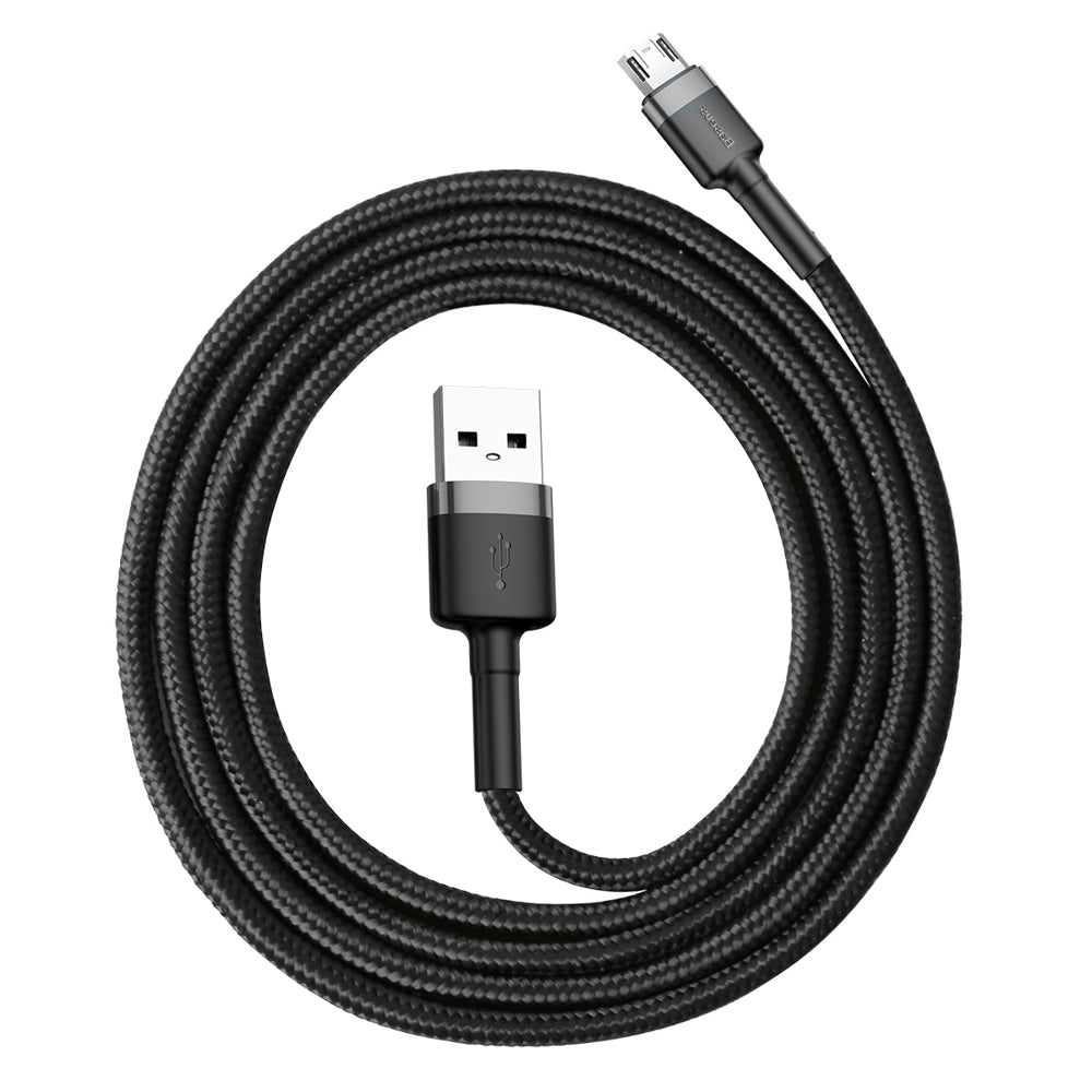 Data and Charging Cable USB-A - microUSB Baseus Coffee, 18W, 1m, Gray CAMKLF-BG1