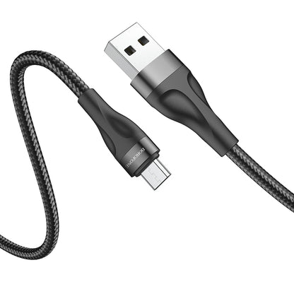 Data and Charging Cable USB-A - microUSB Borofone BX61, 18W, 1m, Black