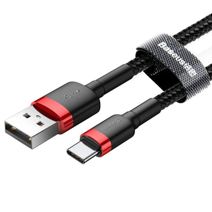 Data and Charging Cable USB-A - USB-C Baseus Coffee, 18W, 0.5m, Red CATKLF-D91