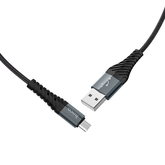 HOCO X38 Cool USB-A - microUSB Data and Charging Cable, 18W, 1m, Black