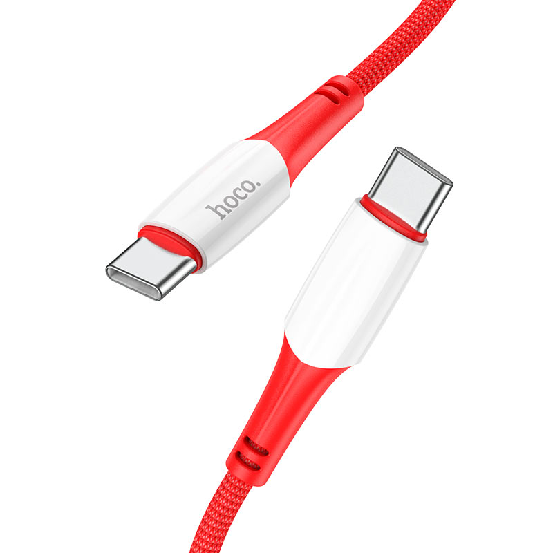 Data and Charging Cable USB-C - USB-C HOCO X70, 60W, 1m, Red