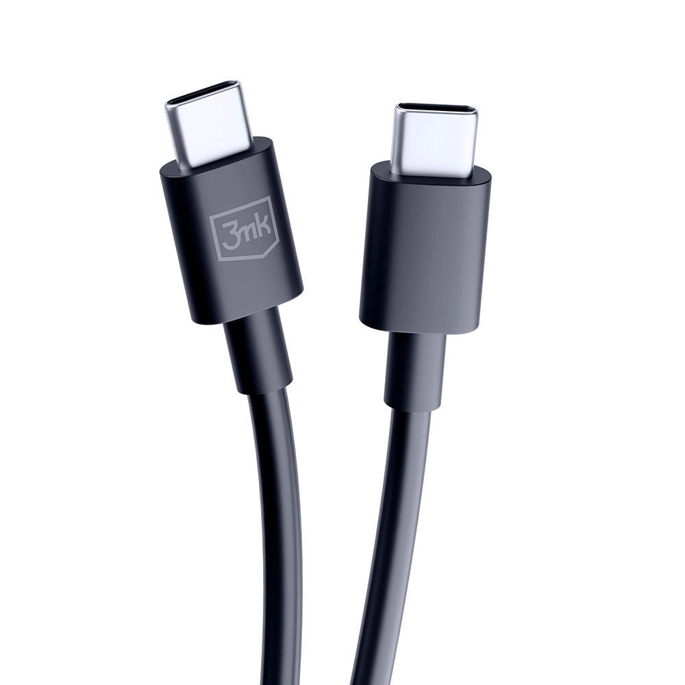 USB-C - USB-C 3MK Hyper Data and Charging Cable, 100W, 1.2m, Black