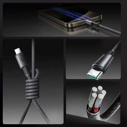 USB-C Data and Charging Cable - USB-C Joyroom S-A50, 60W, 1.2m, Gray