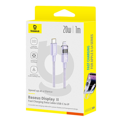 USB-C to USB-C Data and Charging Cable Baseus Display 2, 100W, 1m, Purple P10382702511-00
