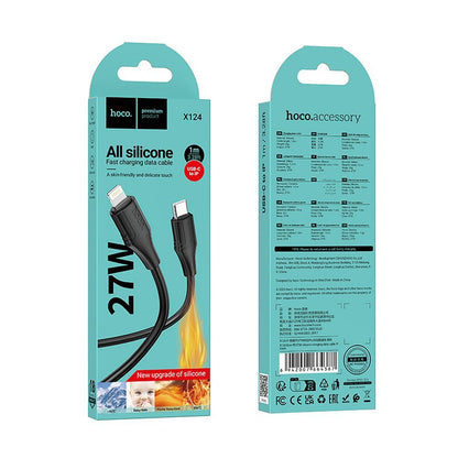 USB-C to Lightning Data and Charging Cable HOCO X124, 27W, 1m, Black