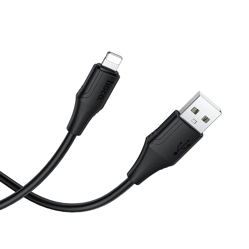 USB-A to Lightning Data and Charging Cable HOCO X124, 18W, 1m, Black