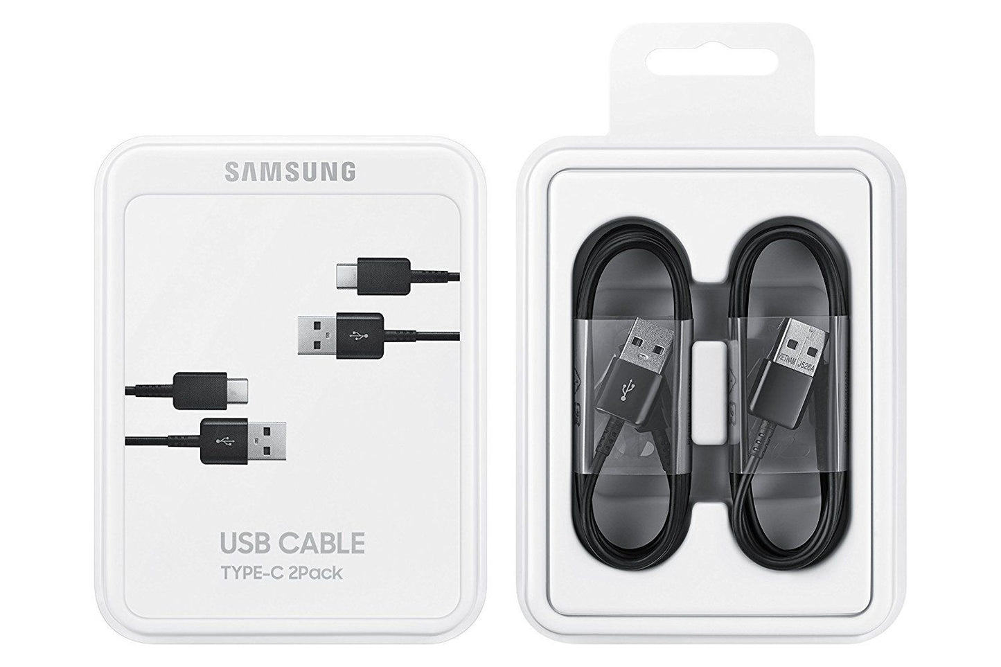 Data and Charging Cable USB-A - USB-C Samsung 2-Pack, 25W, 1.5m, Black EP-DG930MBEGWW