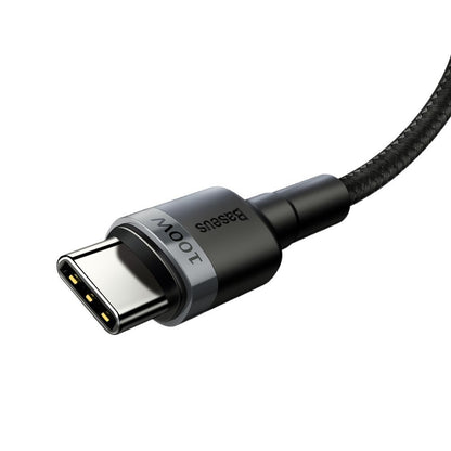 Data and Charging Cable USB-C - USB-C Baseus Coffee, 100W, 2m, Gray CATKLF-ALG1