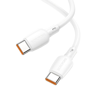 Data and Charging Cable USB-C - USB-C Borofone BX93, 100W, 1m, White