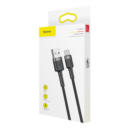 Data and Charging Cable USB-A - USB-C Baseus Coffee, 18W, 1m, Gray CATKLF-EG1