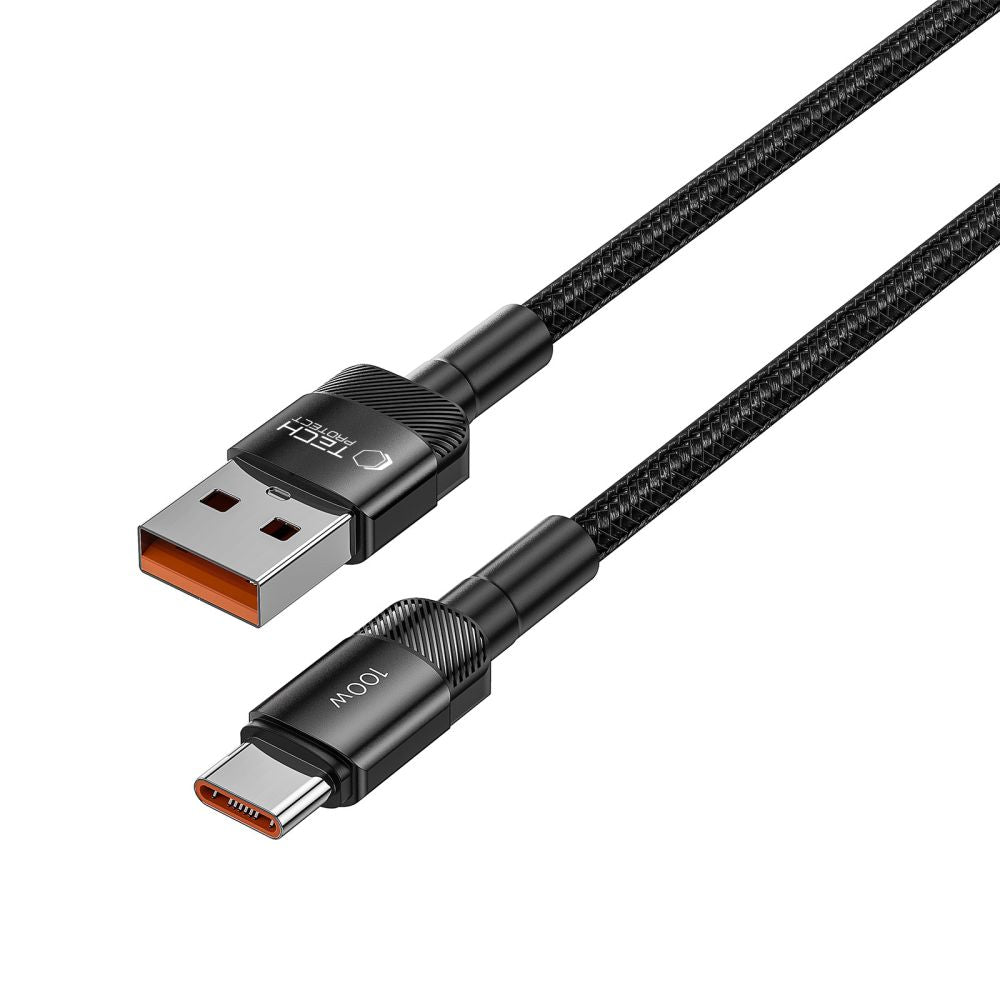 Tech-Protect Ultraboost EVO USB-A - USB-C Data and Charging Cable, 100W, 0.5m, Black