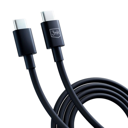 USB-C - USB-C 3MK Hyper Data and Charging Cable, 100W, 1.2m, Black