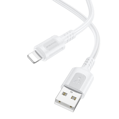USB-A to Lightning Data and Charging Cable Borofone BX111 Feliz, 18W, 1m, White