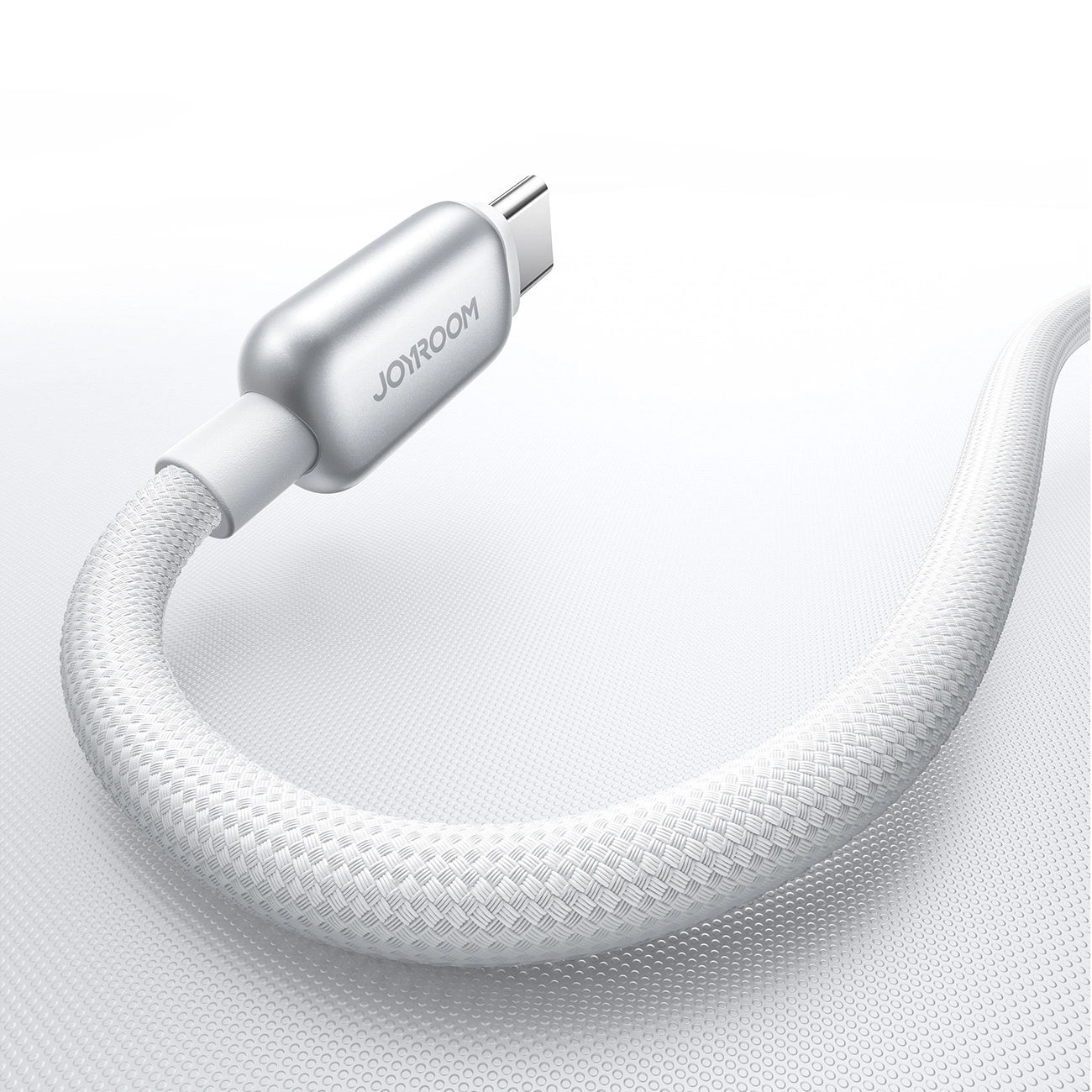 USB-C Data and Charging Cable - USB-C Joyroom S-A55 StarFlight Display, 100W, 1.2m, White