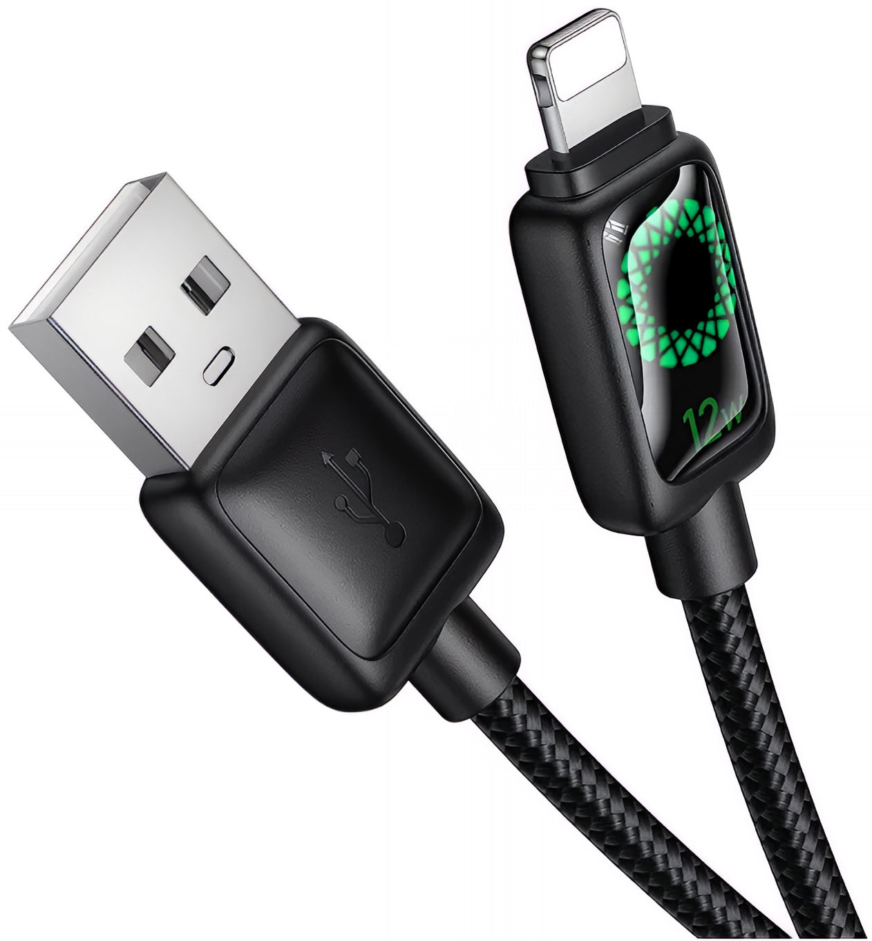 USB-A to Lightning Data and Charging Cable HOCO U146, 12W, 1.2m, Black