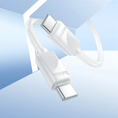 USB-C Data and Charging Cable - USB-C HOCO X114, 60W, 1m, White