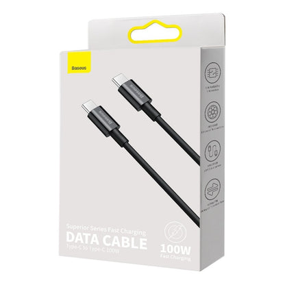 Data and Charging Cable USB-C - USB-C Baseus Superior Series, 100W, 1m, Black CATYS-B01