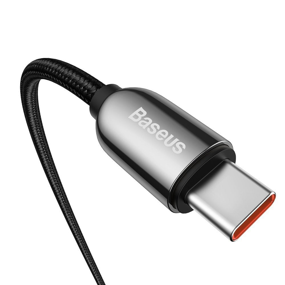 Data and Charging Cable USB-C - USB-C Baseus Display, 100W, 1m, Black CATSK-B01