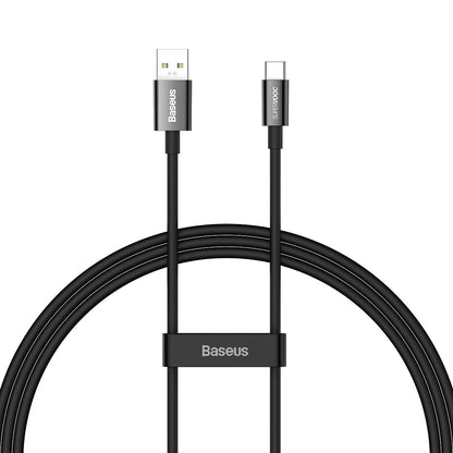 Data and Charging Cable USB-A - USB-C Baseus Superior Series, 65W, 1m, Black