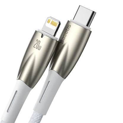 USB-C Data and Charging Cable - Lightning Baseus Glimmer Series, 20W, 1m, White CADH000002