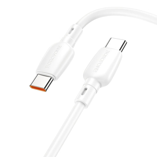 Data and Charging Cable USB-C - USB-C Borofone BX93, 100W, 1m, White