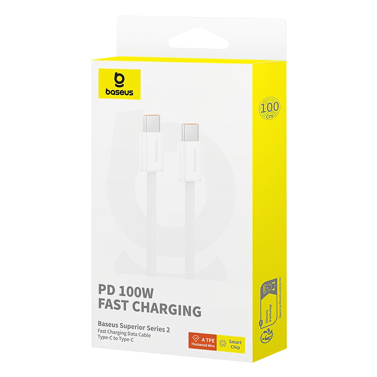 Data and Charging Cable USB-C - USB-C Baseus Superior Series 2, 100W, 1m, White P10365200211-03