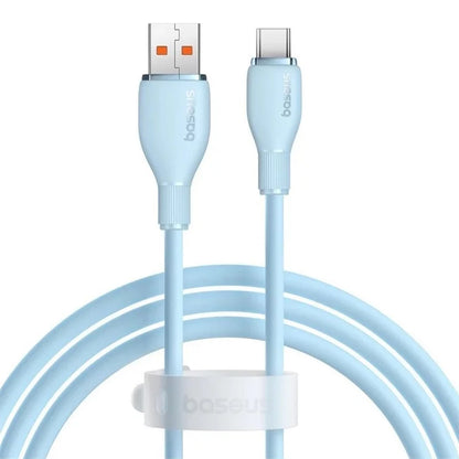 USB-A to USB-C Baseus Pudding Data and Charging Cable, 100W, 1.2m, Blue P10355703311-00