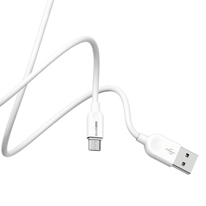 Data and Charging Cable USB-A - microUSB BLUE Power BM2BX14 LinkJet, 18W, 2m, White