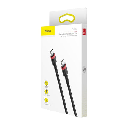 Data and Charging Cable USB-C - USB-C Baseus Coffee, 60W, 1m, Red CATKLF-G91