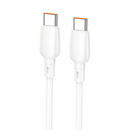 Data and Charging Cable USB-C - USB-C Borofone BX93, 100W, 1m, White