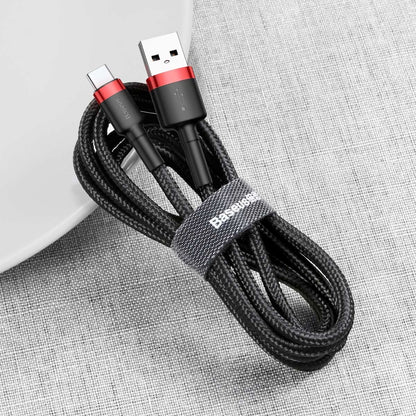 Data and Charging Cable USB-A - USB-C Baseus Coffee, 18W, 1m, Red CATKLF-B91