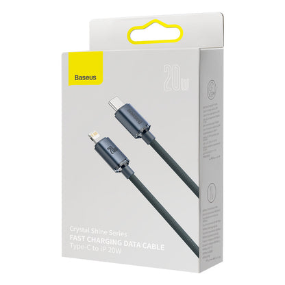 USB-C Data and Charging Cable - Lightning Baseus Crystal Shine Series, 20W, 2m, Black CAJY000301 