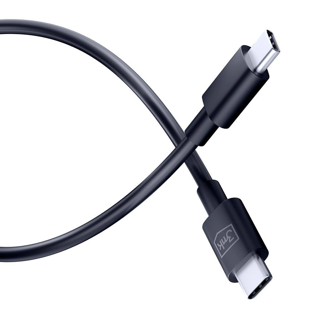 USB-C - USB-C 3MK Hyper Data and Charging Cable, 100W, 1.2m, Black