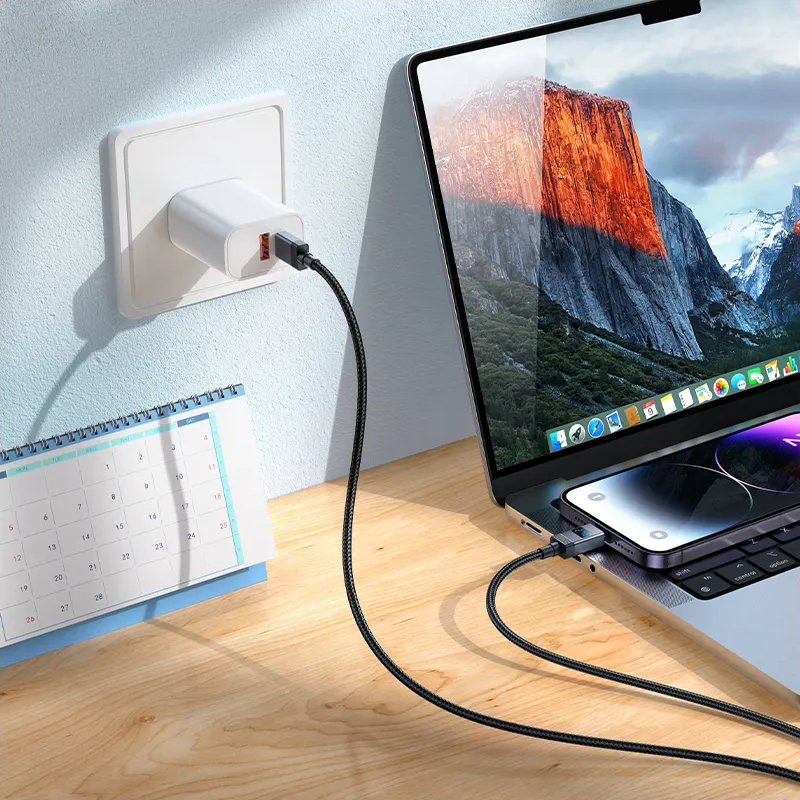 USB-C to Lightning Data and Charging Cable HOCO X118 Display, 27W, 1m, Black