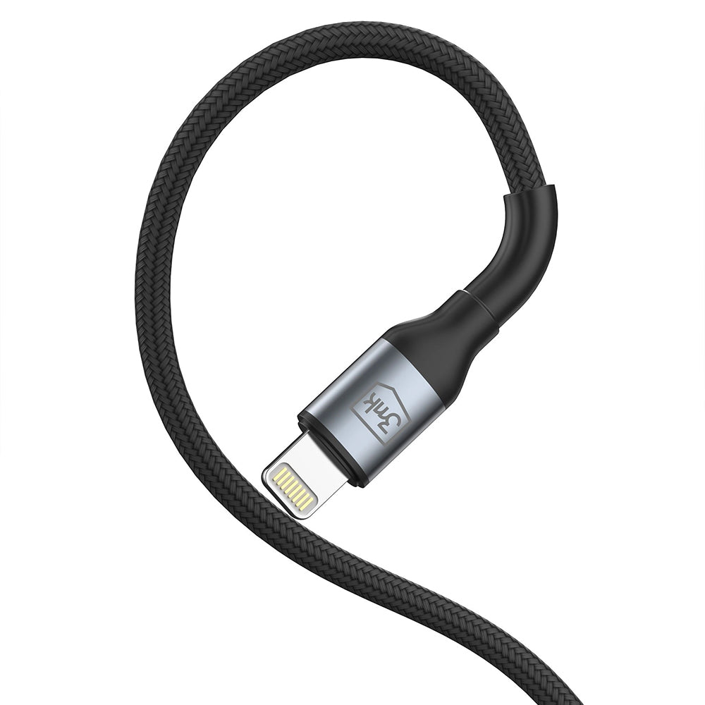 USB-A to Lightning Data and Charging Cable 3MK Hyper N, 12W, 1m, Black